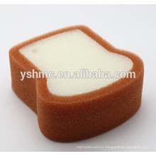 Soft feeling and bread shape bath sponge for taking a shower